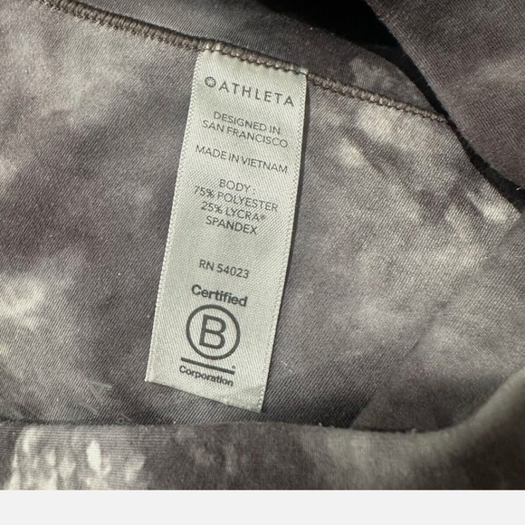 Athleta Gray Tie-Dye Leggings Stretchy Workout Bottoms Women’s Size XS - Picture 5 of 8